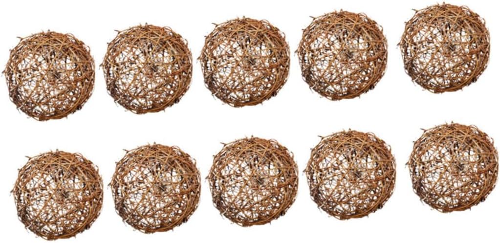 10pcs Hand Knitting Rattan Balls Holiday Decor