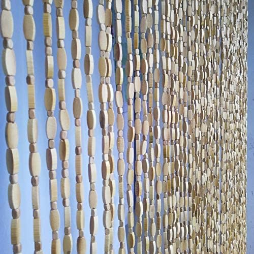 Etlegor Bamboo Beaded Curtains Door Divider Panel