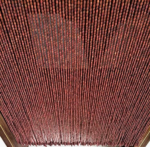 Natural Bamboo Beaded Curtain for Doorways and Decor