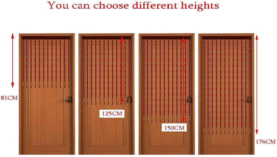 Natural Wood Beaded Curtain for Room Divider and Home Decor