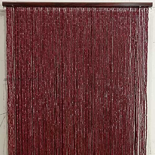 Bamboo Beaded Curtain for Doorway Room Divider with Fittings