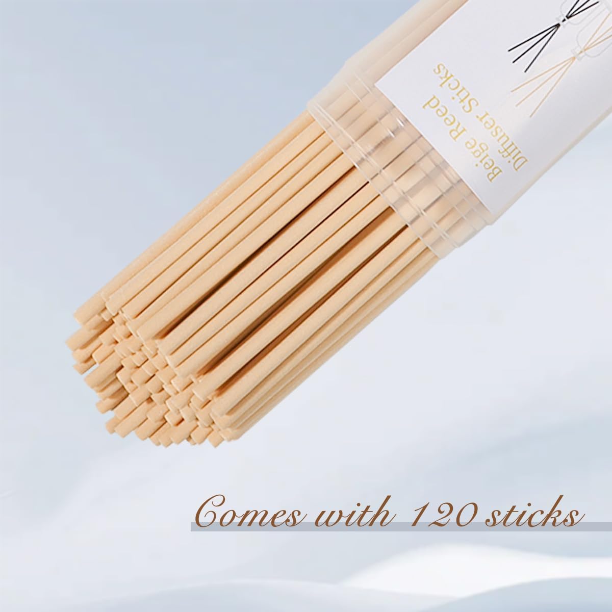YISOWUH Reed Diffuser Sticks 120PCS 19cm Beige Rattan Replacement