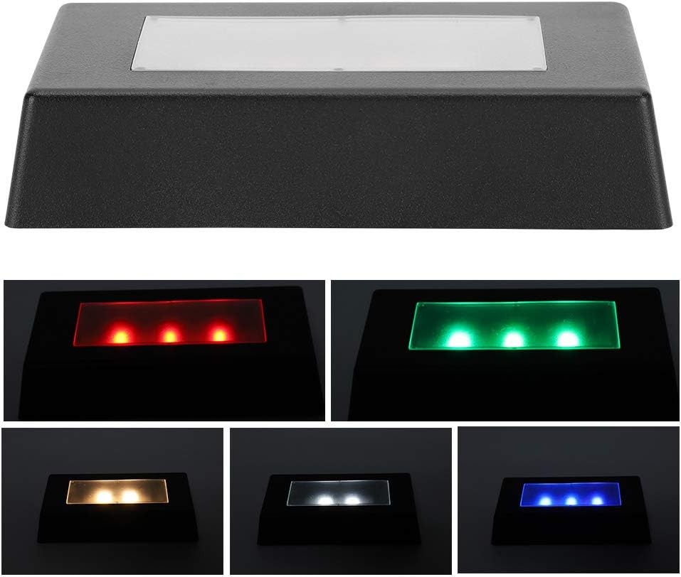 LED Display Base 7 Color Changing Light Stand for Crystal Art Jewelry
