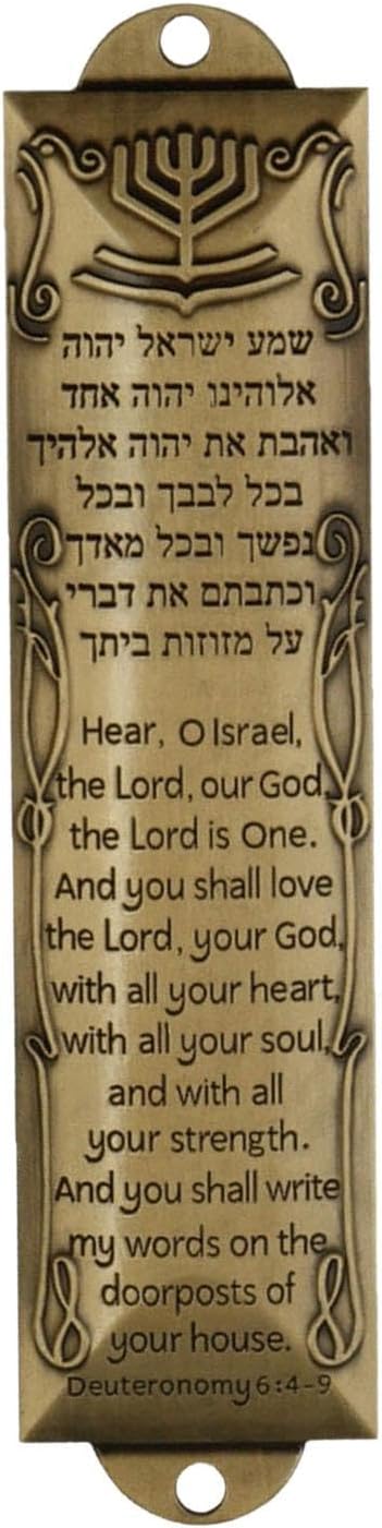 3X Mezuzah Wall Decor Plaque Ornament Metal Blessing Door Ornament Jewish Gift