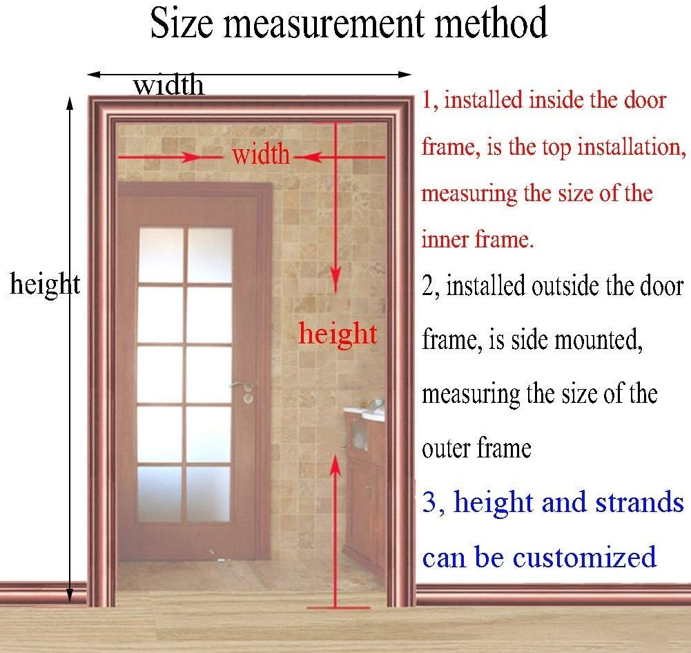 Beaded Door Curtains Wooden Bead String Room Divider - 41 Strands