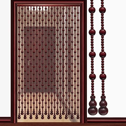 NESLAY Natural Wooden Beaded Curtain for Room Divider