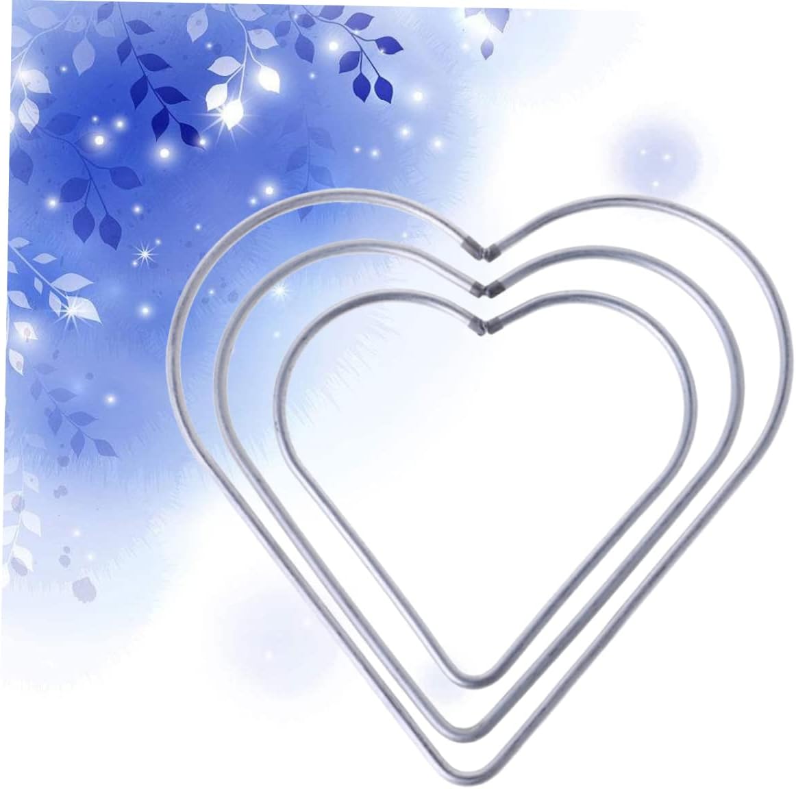 3pcs Heart Shaped Metal Macrame Hoops for DIY Dreamcatcher Wall Decor