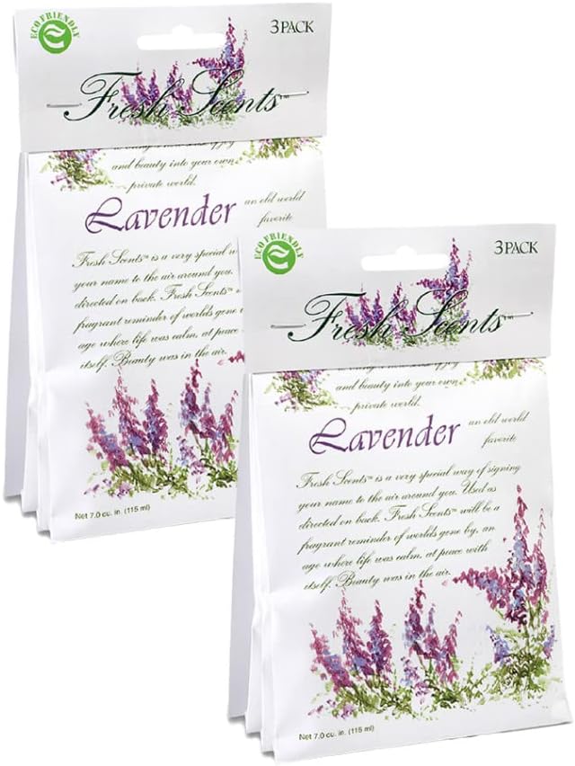 Fresh Scents Scented Sachet Packet Lavender 6 Pack