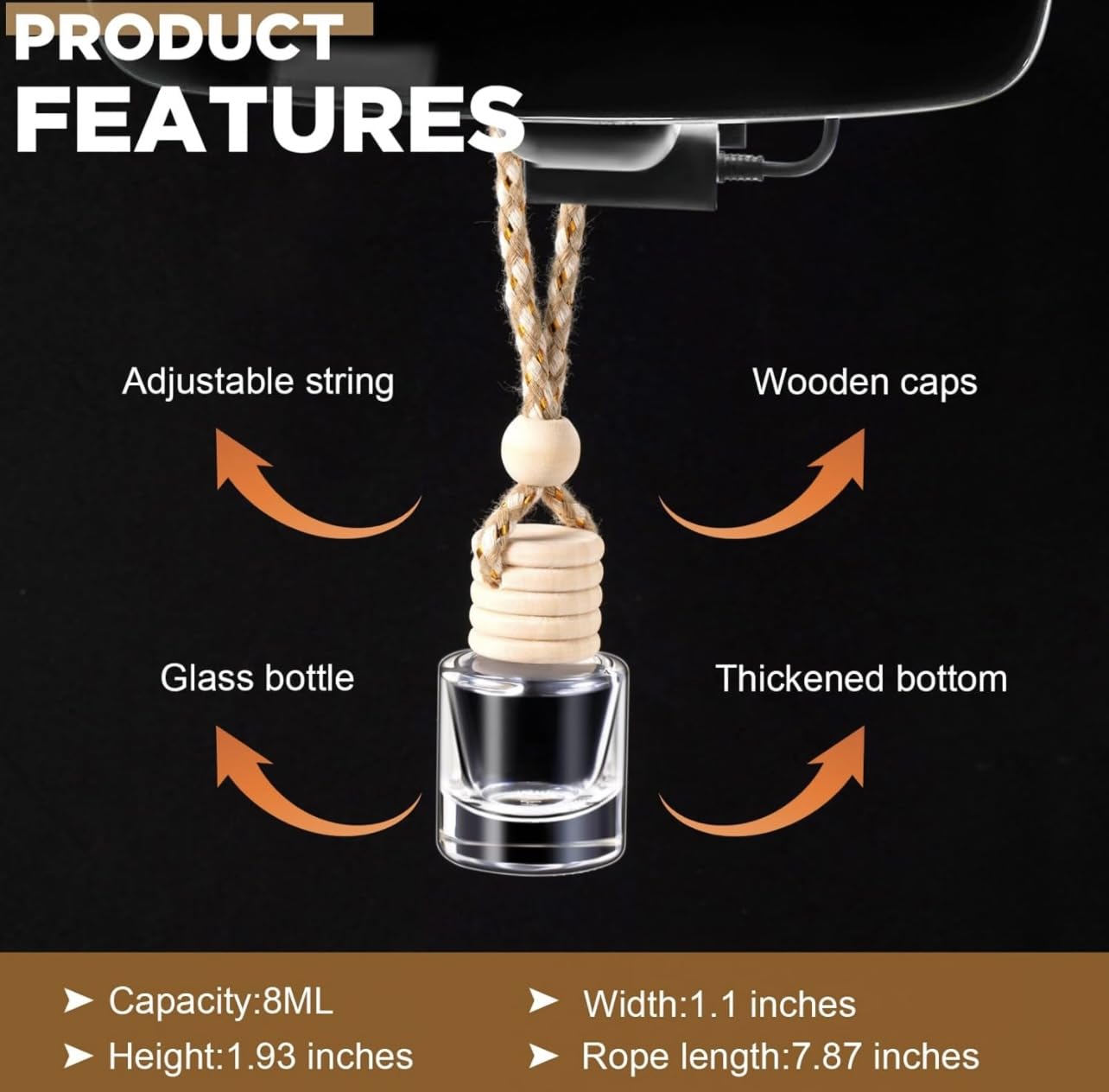 Frankincense Myrrh Car Diffuser - 8ml Glass
