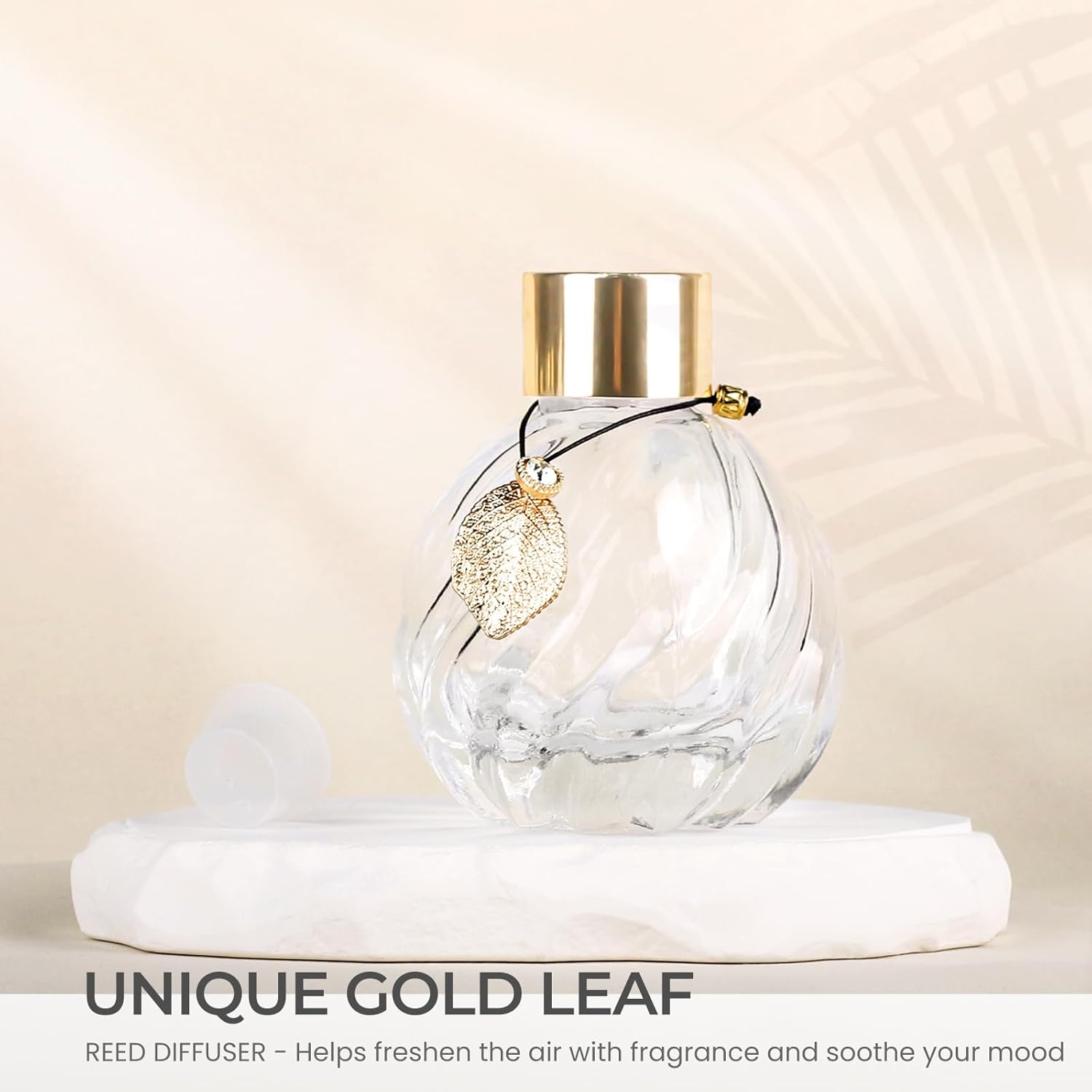 4-Piece Reed Diffuser Set with Gold Decor