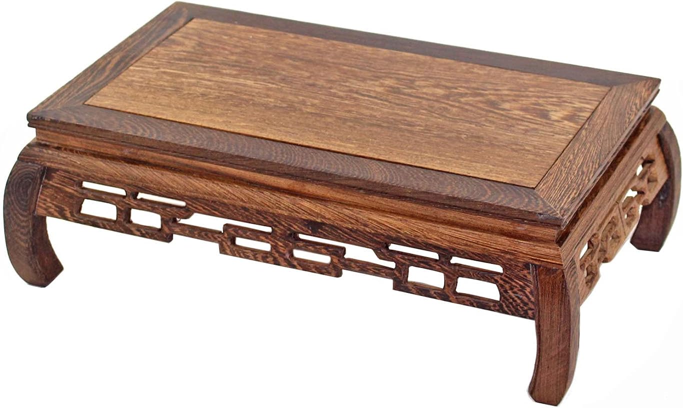 GOLDYWENDY Oriental Style Rosewood Pedestal Stand