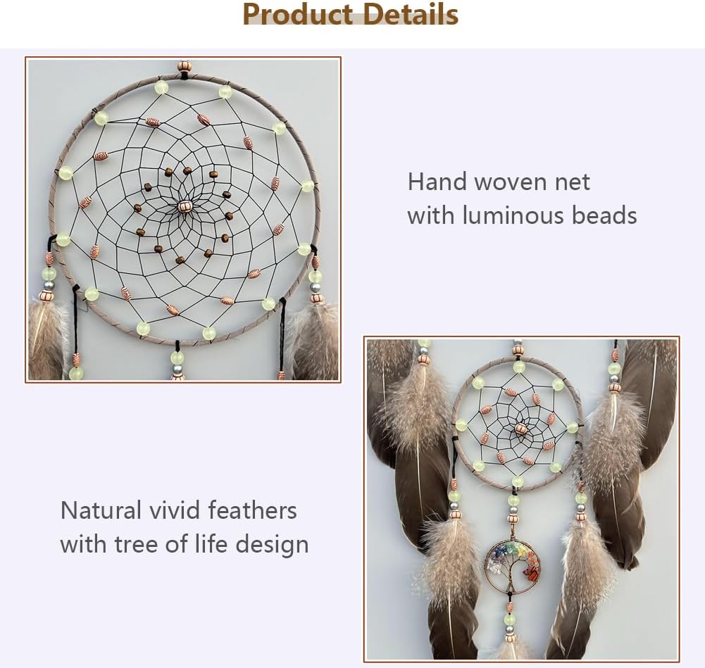 Dream Catcher with Luminous Beads Wall Decor