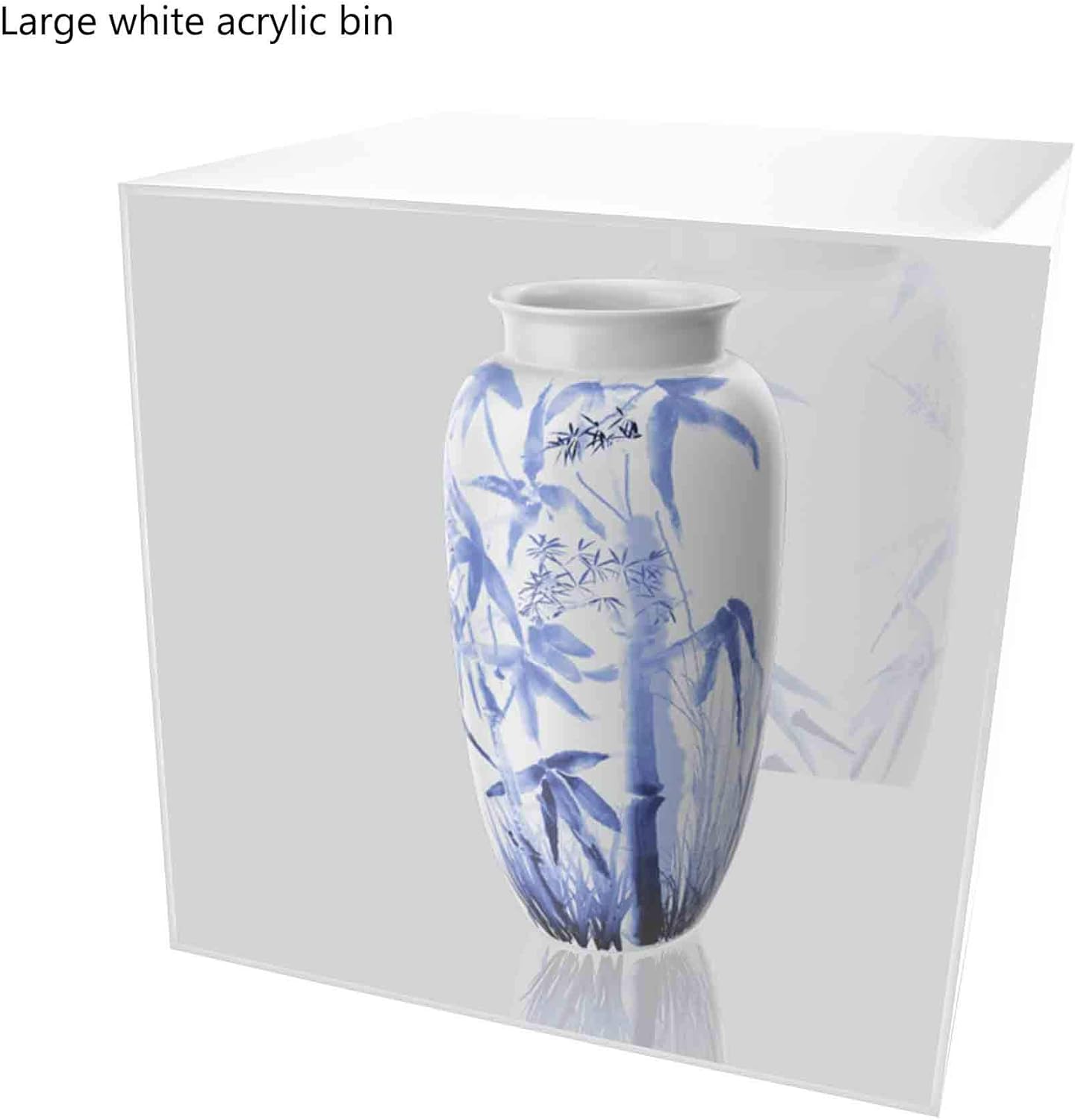 White Acrylic Display Cube Pedestal Art Sculpture Stan 12x12x12