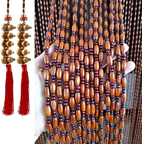 Wood Beaded Curtains for Bedroom Kitchen Door Divider