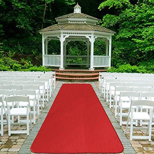House Home and More Red Carpet Aisle Runner 4 Ft x 25 Ft