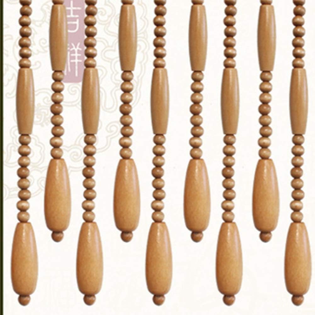 Beaded Door Curtains Wooden Bead String Room Divider - 41 Strands