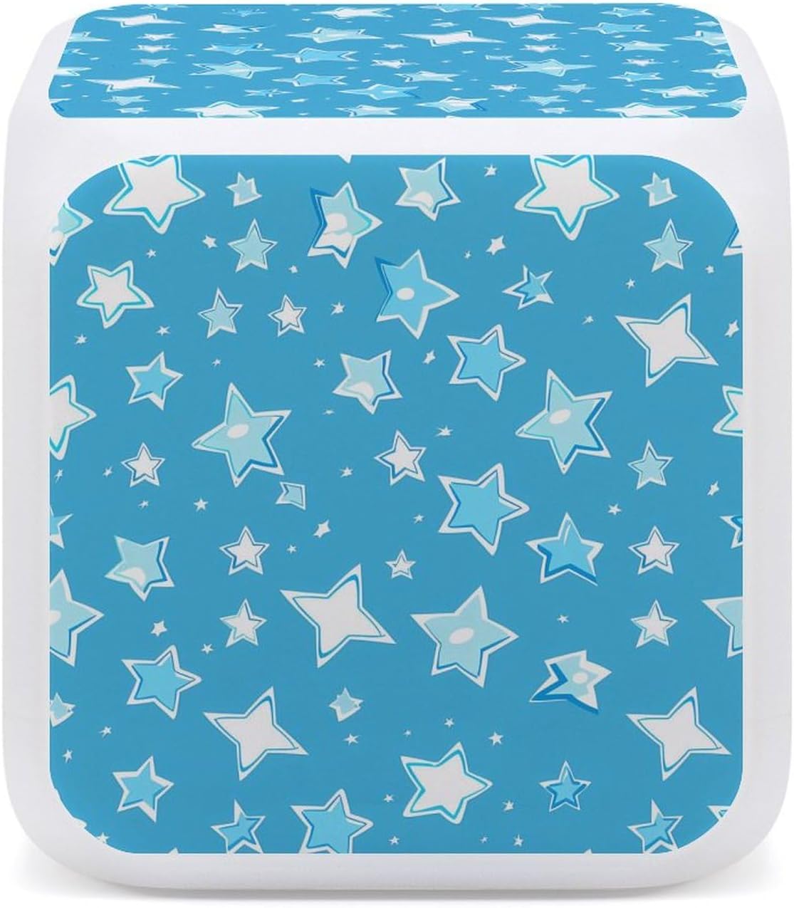 Light Blue Star Alarm Clock with 7 Color Changing Modes