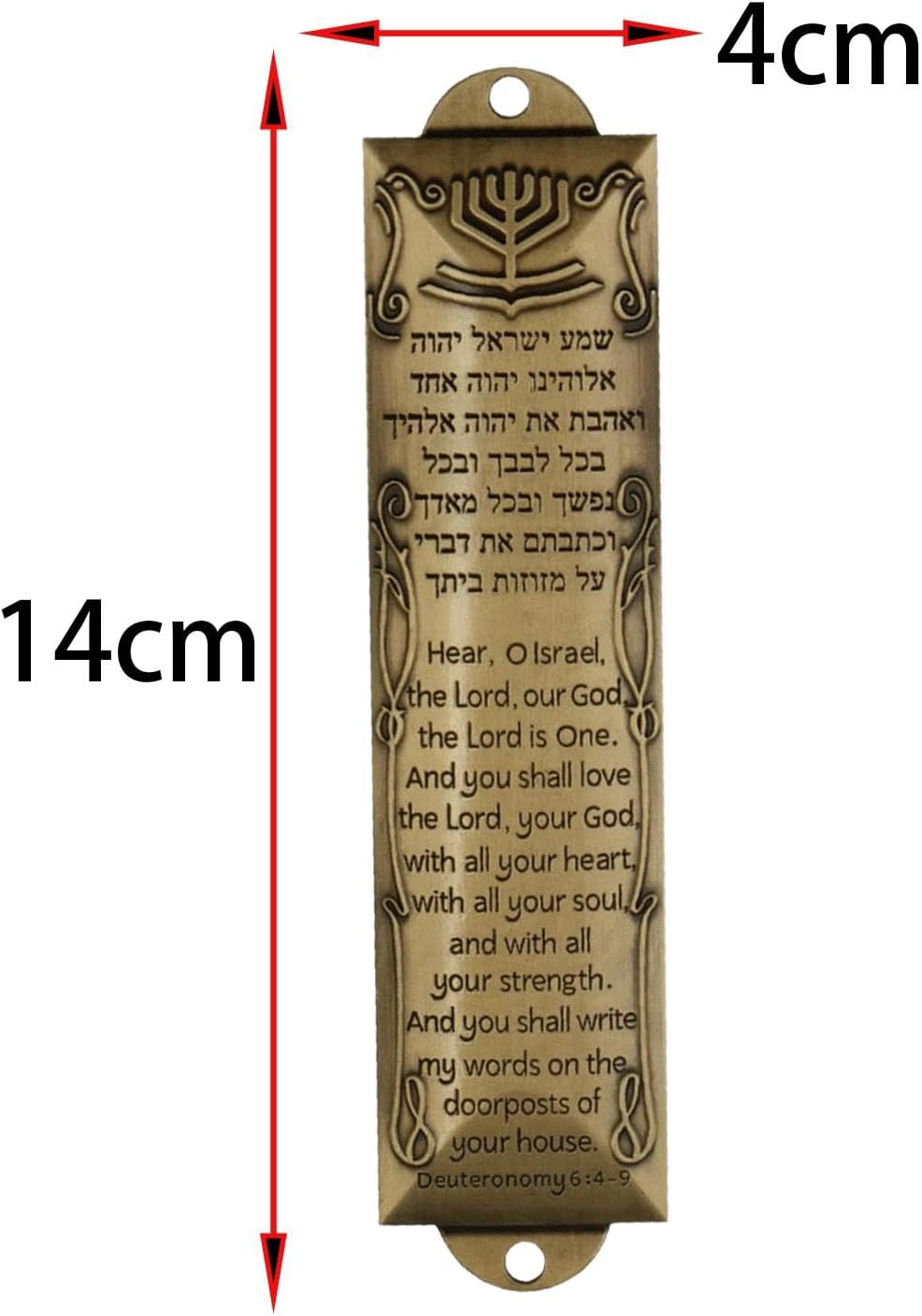 3X Mezuzah Wall Decor Plaque Ornament Metal Blessing Door Ornament Jewish Gift