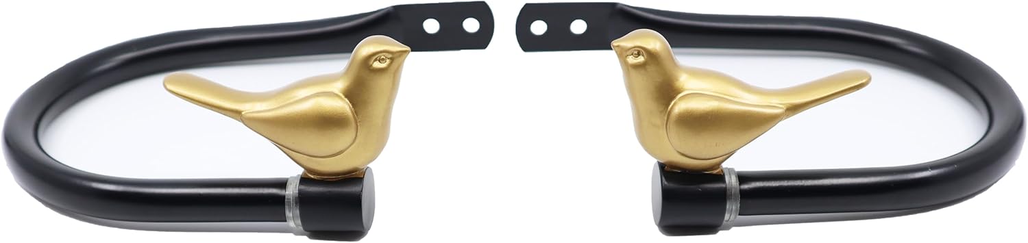 Meriville Set of 2 Farmhouse Gold Bird Curtain Holdbacks