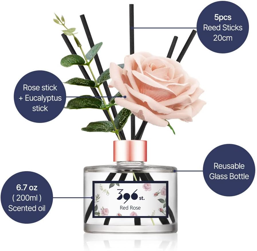 396 St Rose Flower Reed Diffuser Set 200ml