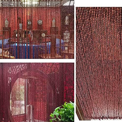 Natural Bamboo Beaded Curtain for Doorways and Decor