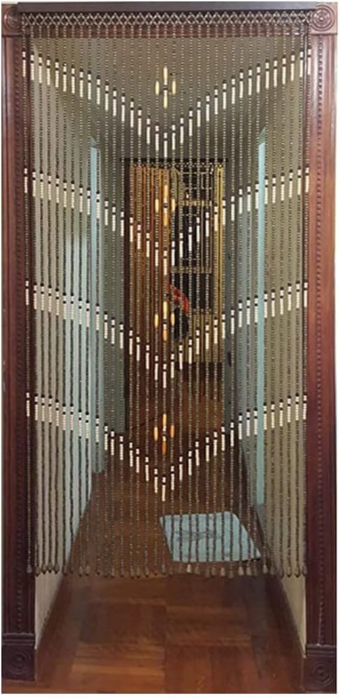ZHOUXIAO Bamboo Wood Beaded Curtain for Doorways