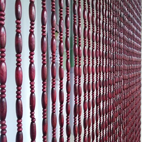 Natural Wooden Beaded Door Curtain for Home