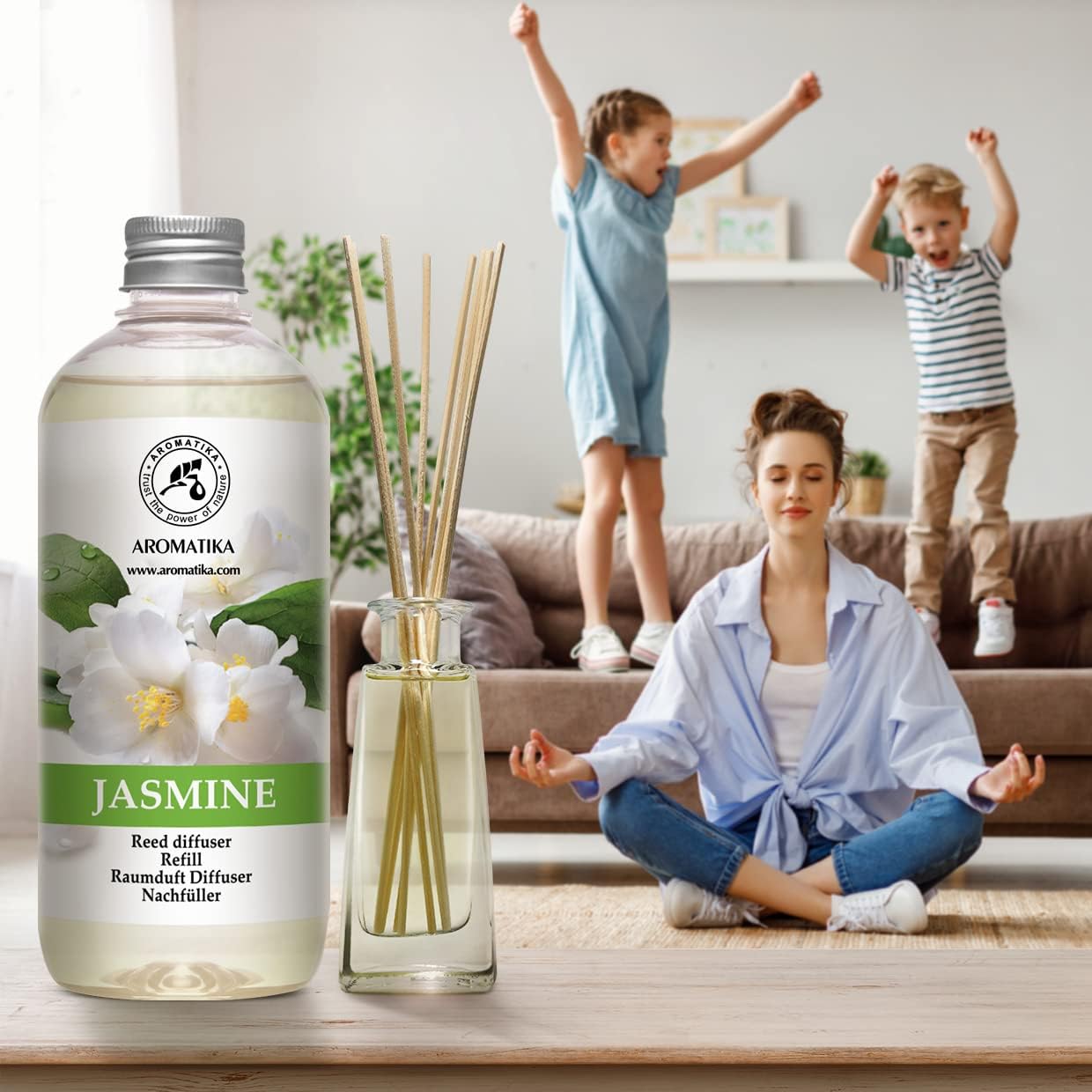 Jasmine Reed Diffuser Refill - 17 Fl Oz Natural Essential Oil