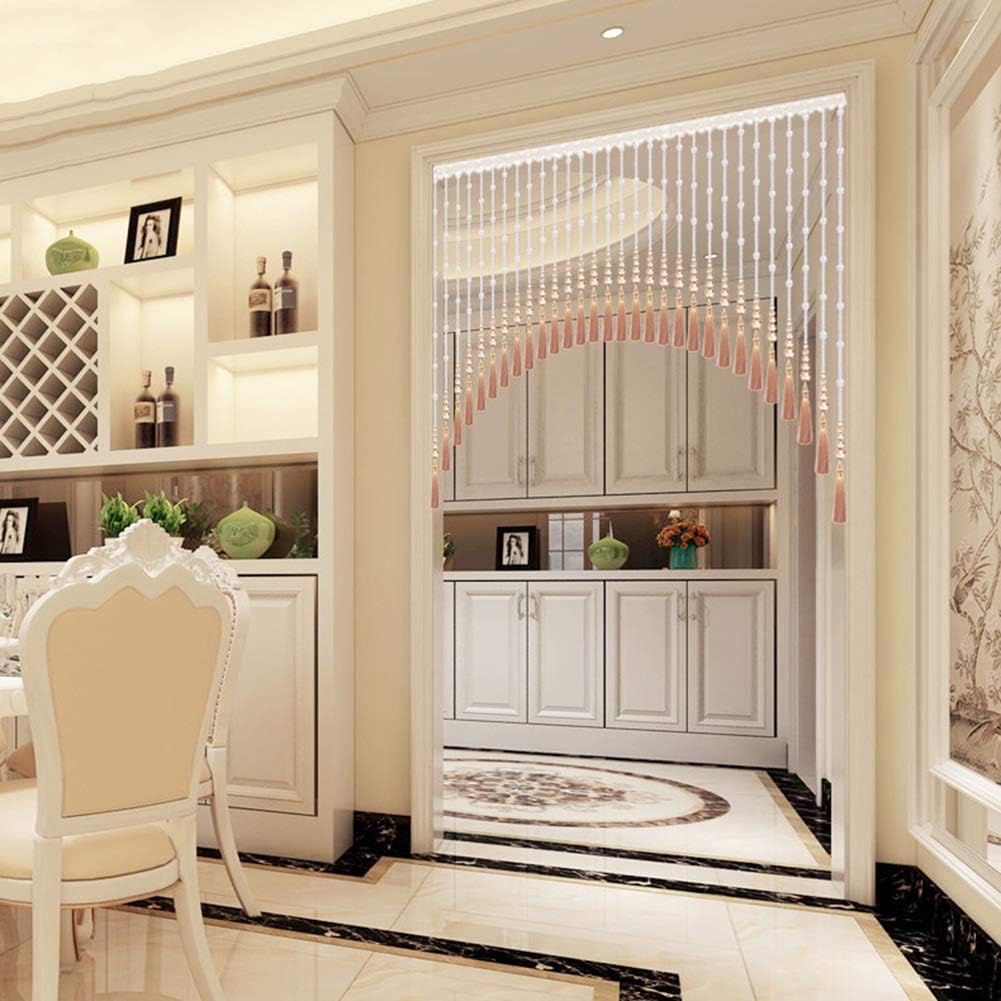 Beaded Curtain with Crystal Glass Beads for Doorway Decoration