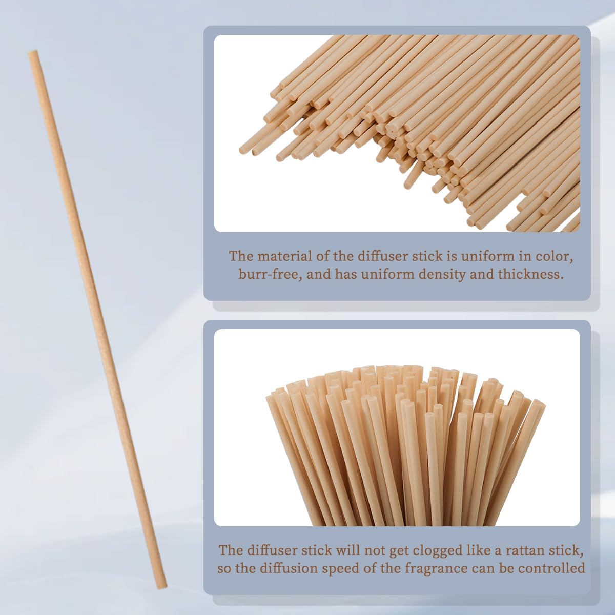 YISOWUH Reed Diffuser Sticks 120PCS 19cm Beige Rattan Replacement