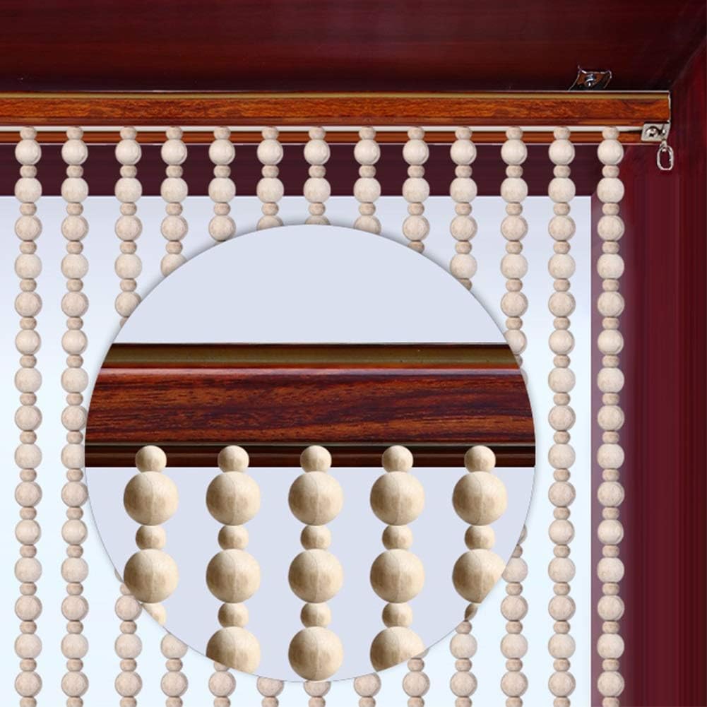 Etlegor Wood Beaded Curtain for Door Natural Decor Panel