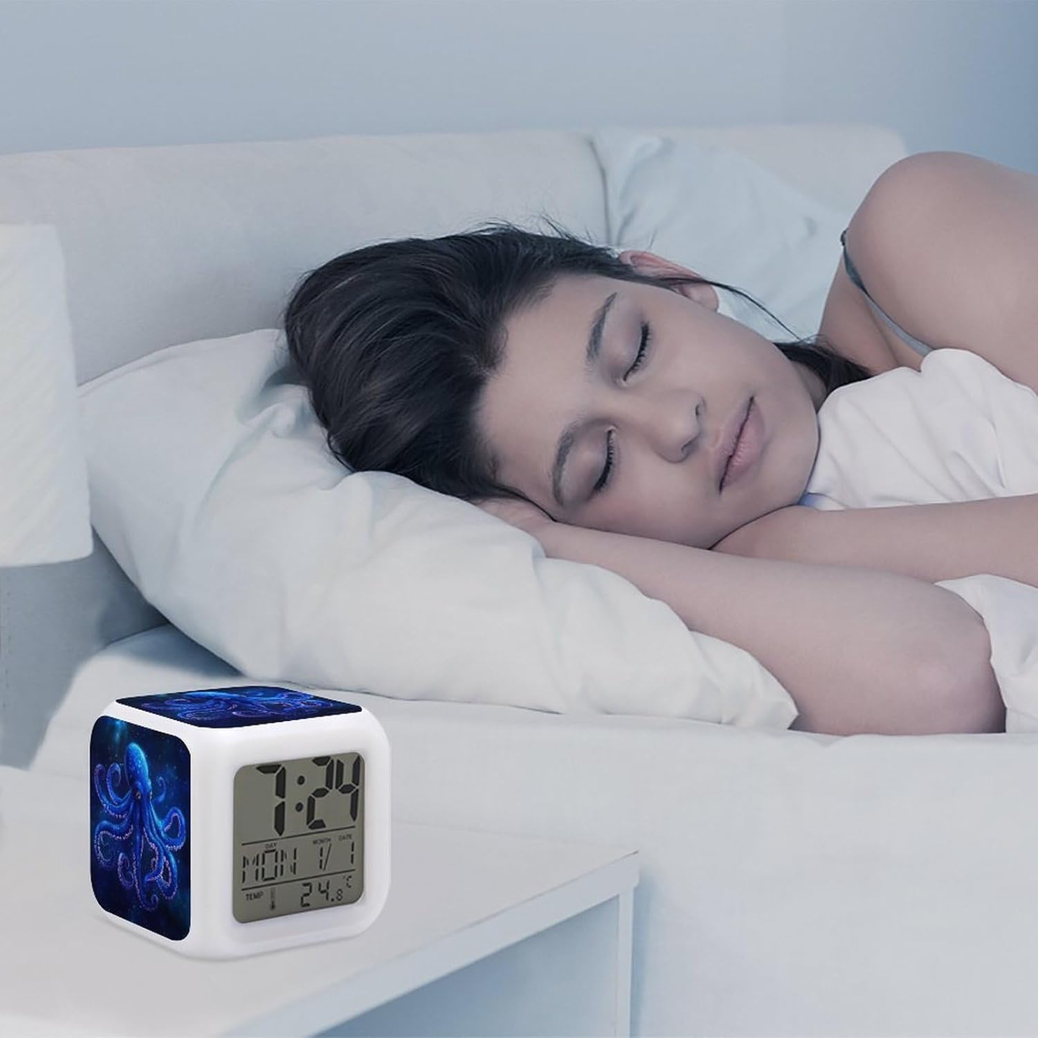 Octopus Galaxy Star Alarm Clock with 7 Colors