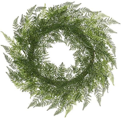 Vickerman 30 Inch Artificial Green Lace Fern Wreath