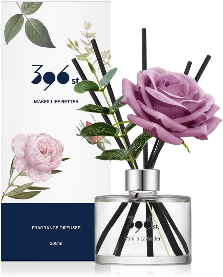 396 St Rose Flower Reed Diffuser Set Vanilla Lavender 67oz