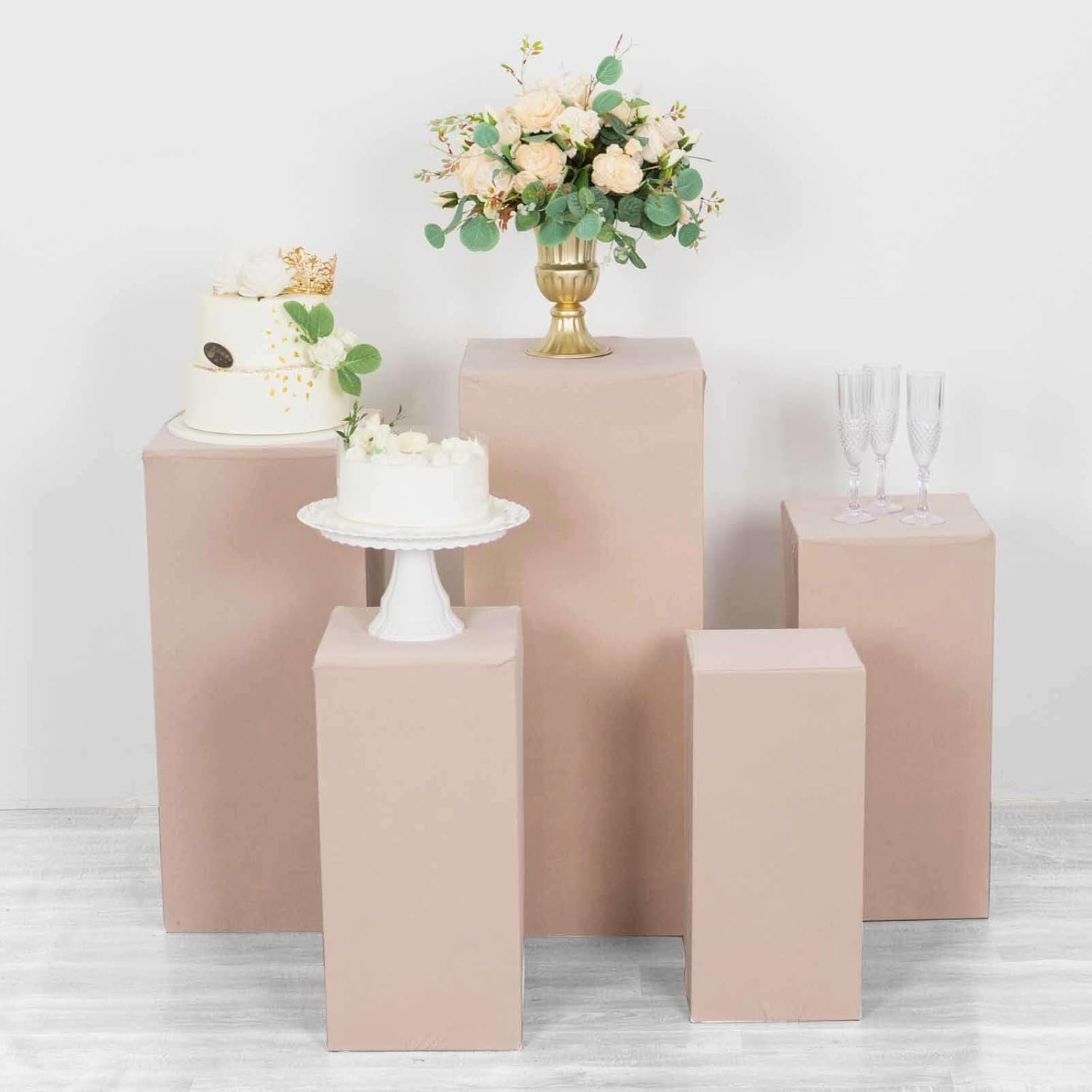 Set of 5 Nude Spandex Display Box Covers