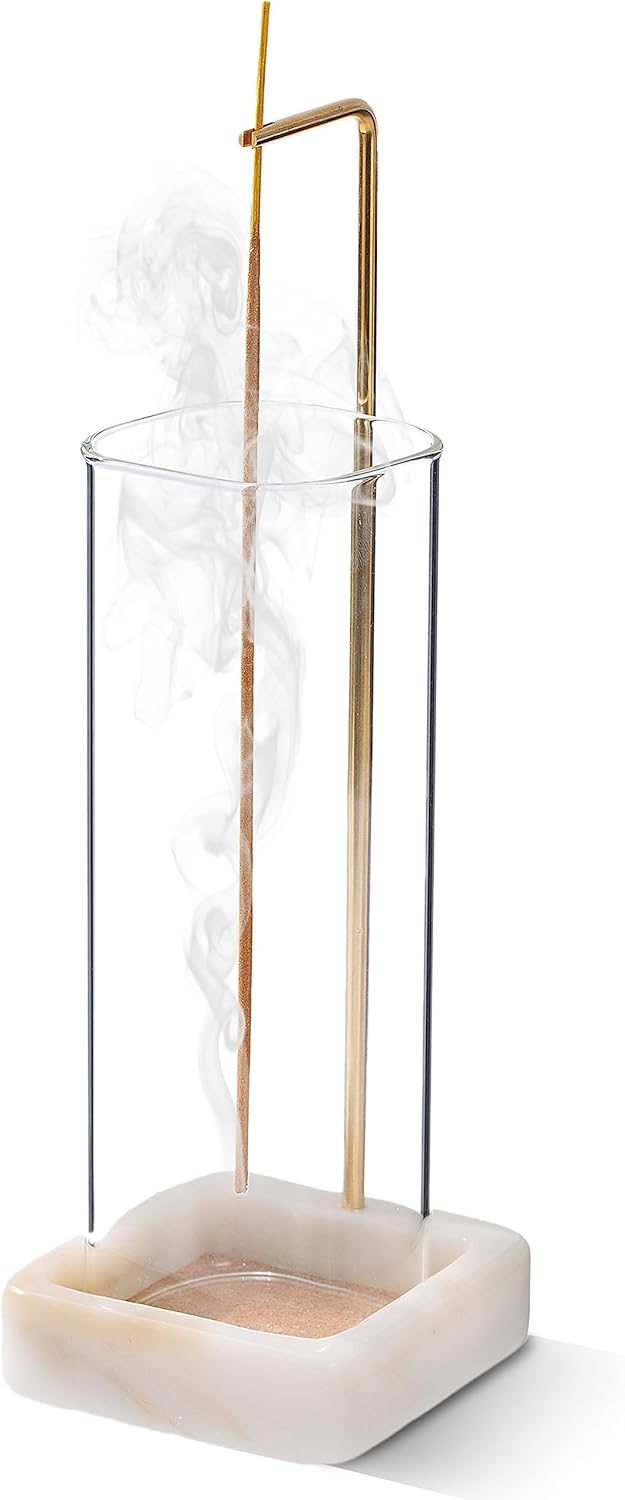 Unique Marble Incense Stick Holder Anti-Ash Flying 100 Mess-Free