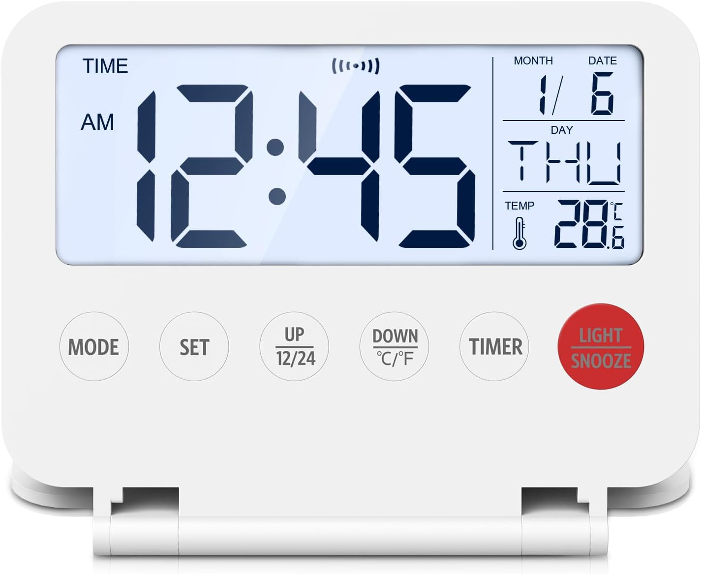 Ankilo Digital Travel Alarm Clock with Temperature and Countdown Timer