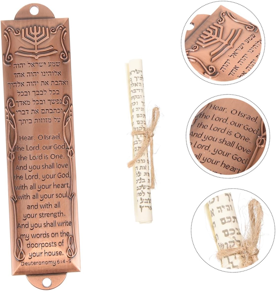 Wakauto 2pcs Jewish Mezuzah Door Decor with Scroll
