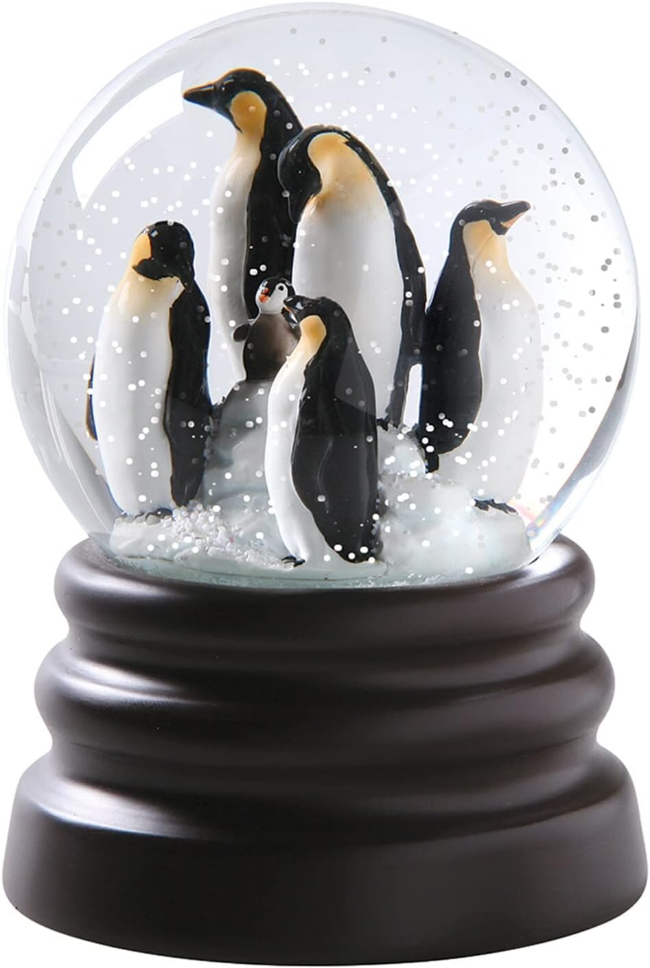 WHAT ON EARTH Musical Snow Globe with Penguins