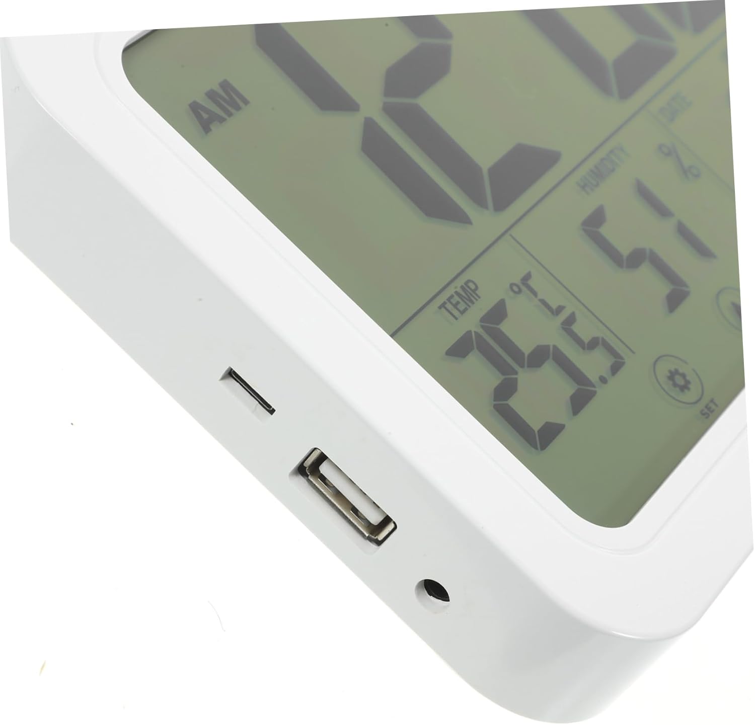 NOLITOY Display Digital Alarm Clock with Temperature and Humidity Multi-Function Wall Clock for Home and Office