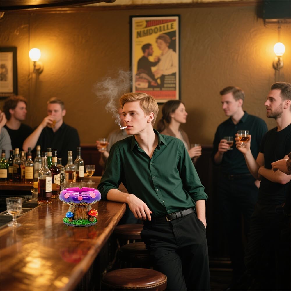 Fantastical Mushroom Ashtray with Storage - Stylish Decor for Smoke Sessions