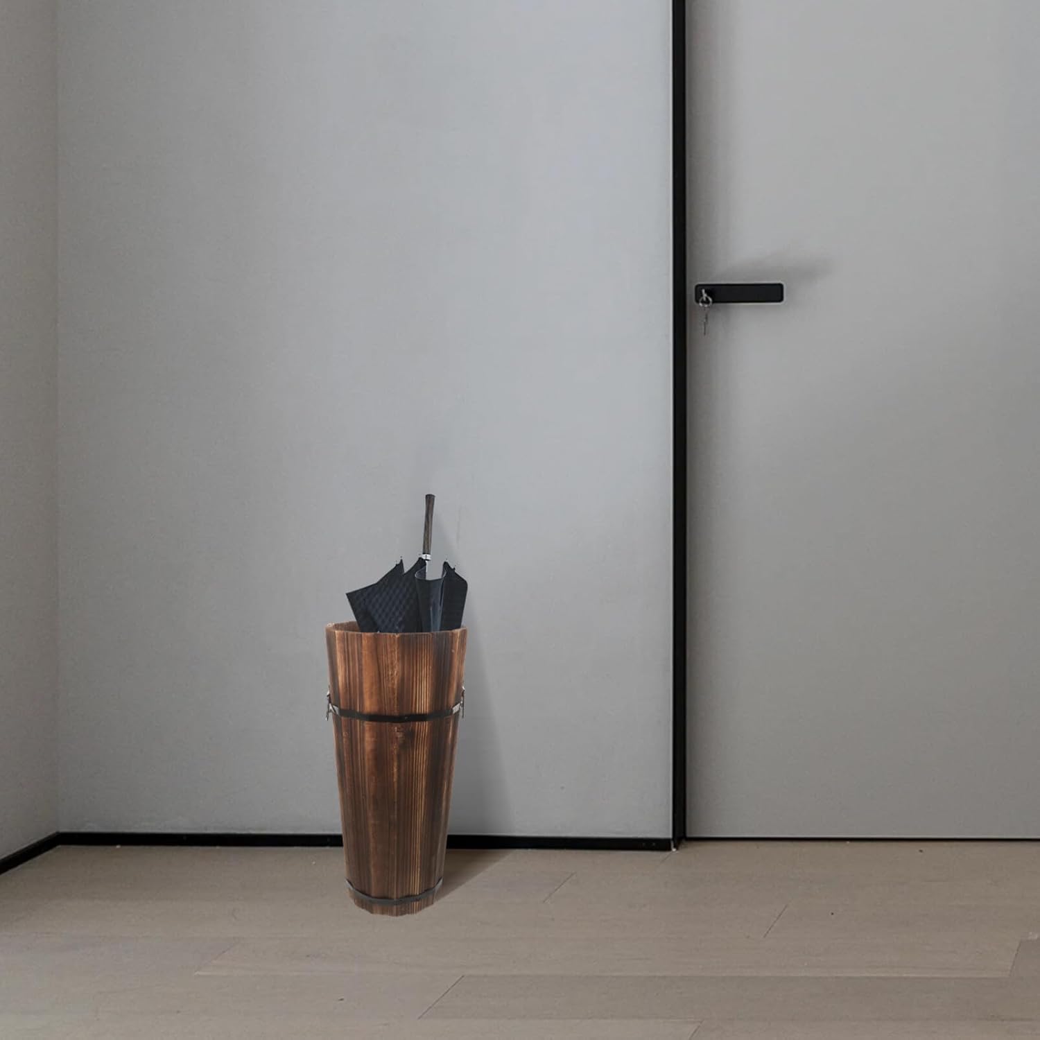 ABOOFAN Wooden Umbrella Stand for Entryway Rustic Cane Holder Decorative