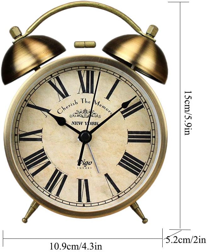 Maxspace Retro Analog Metal Table Clock