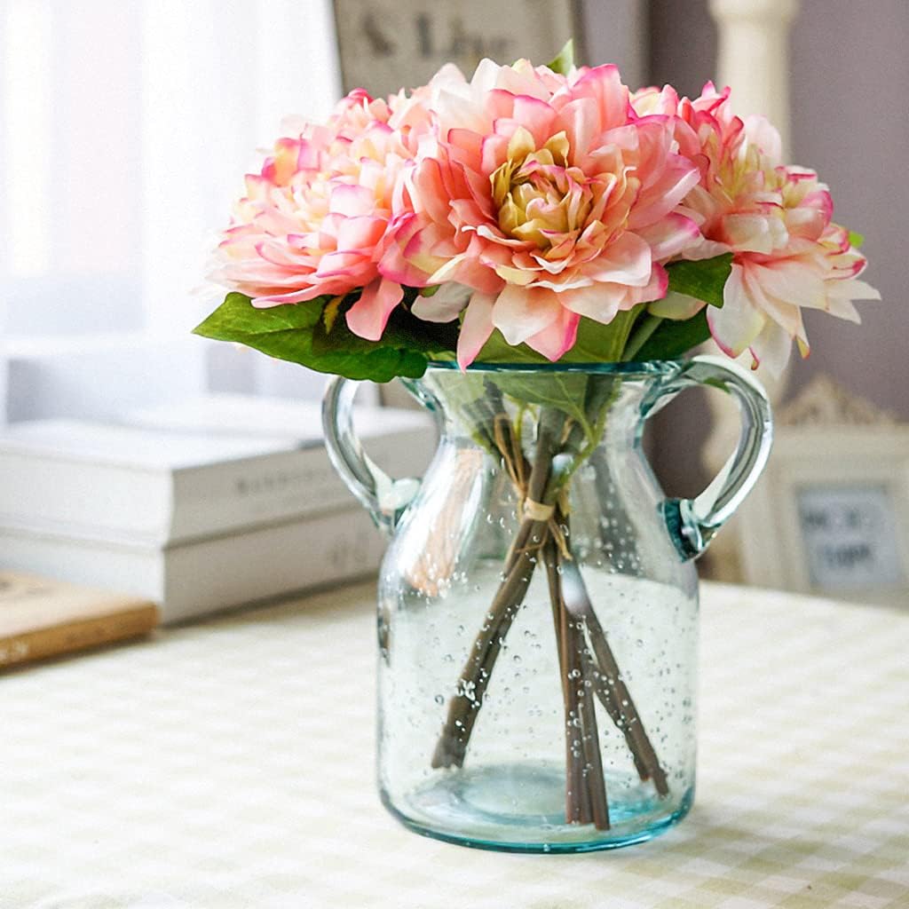 MDLUU Seeded Glass Vase with Double Ear Design
