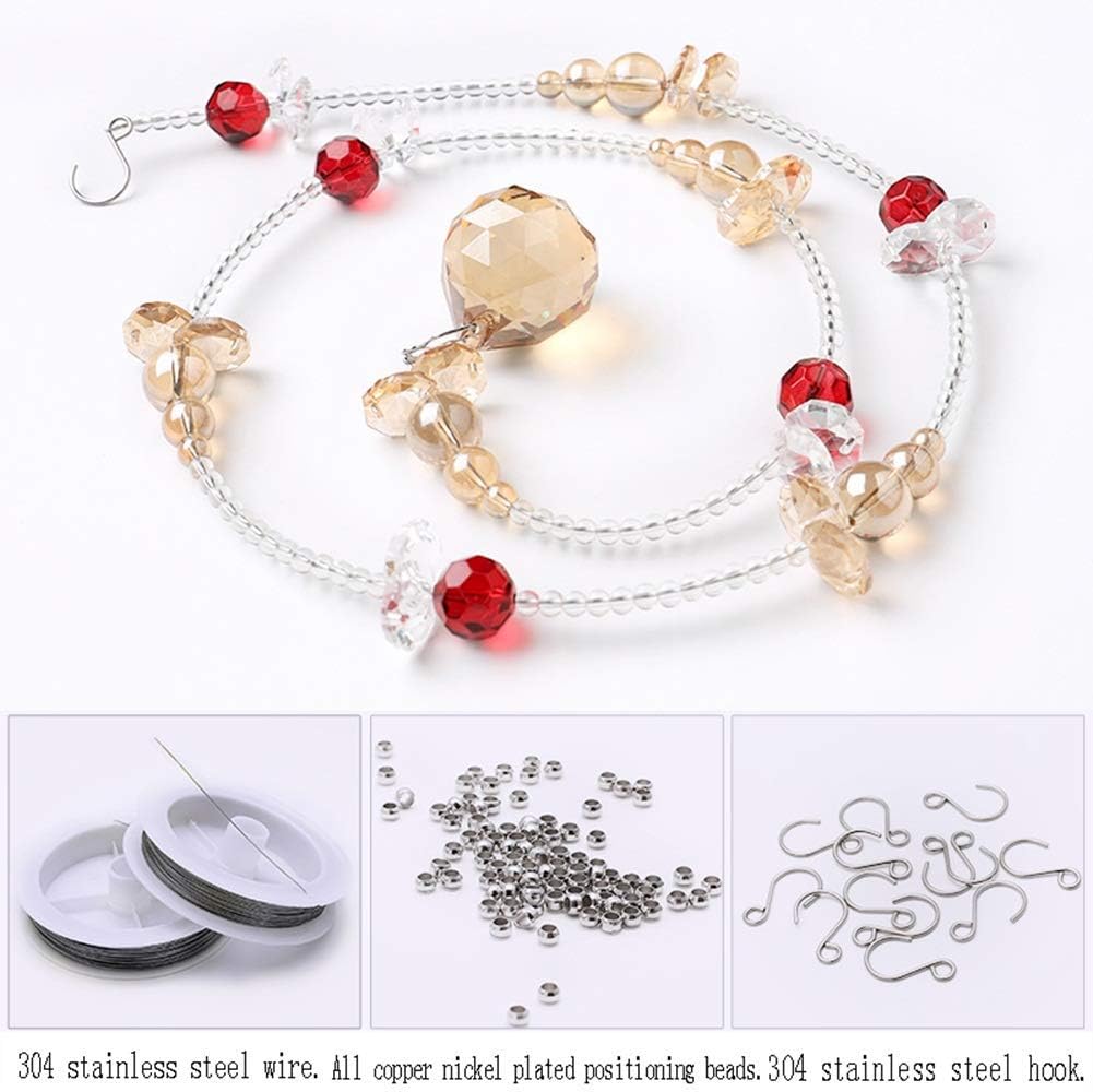 OKUOKA 20 Strands Crystal Glass Door Curtain
