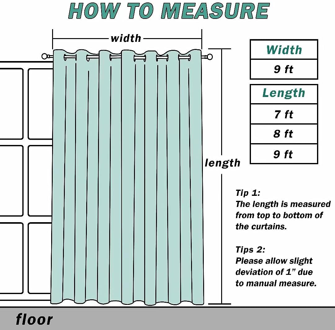 Victree Room Divider Curtain 9ft x 7ft Dark Grey