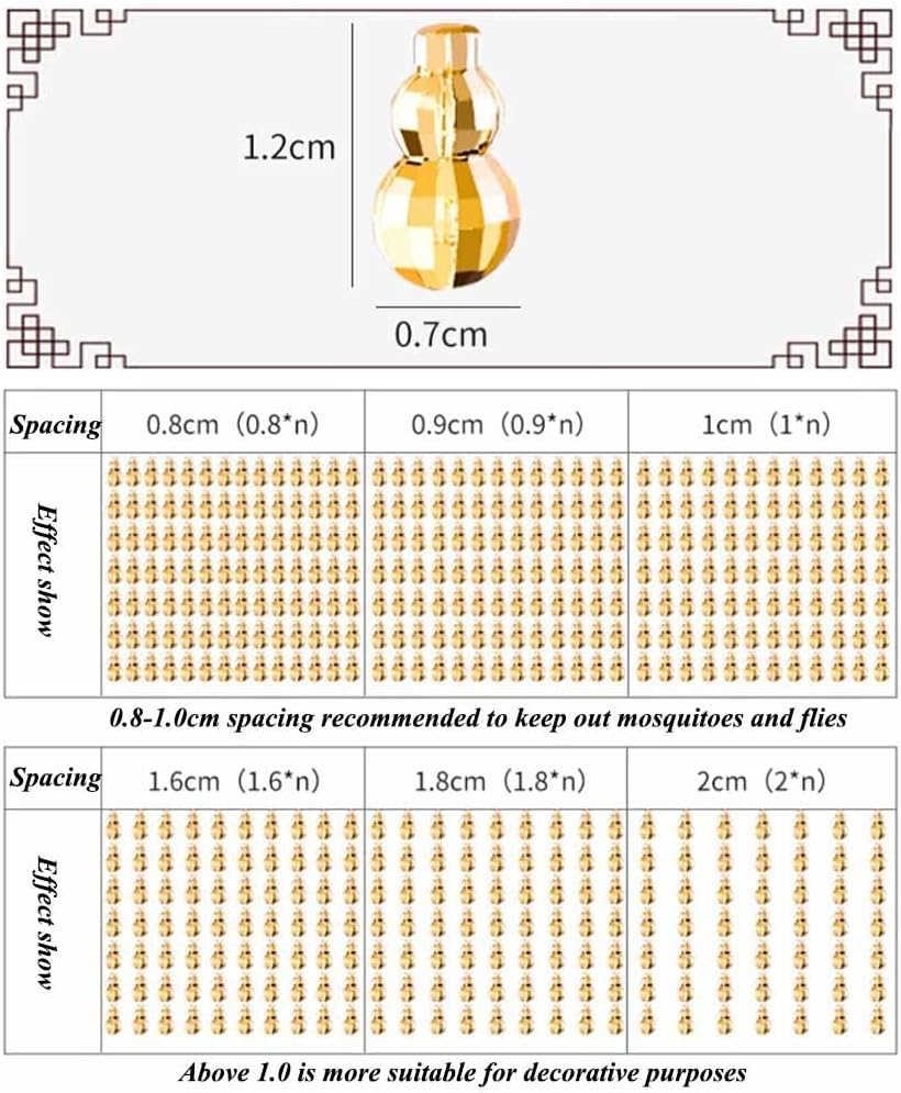 Clear Gourd Beaded Curtains - 100x180cm for Home Decor