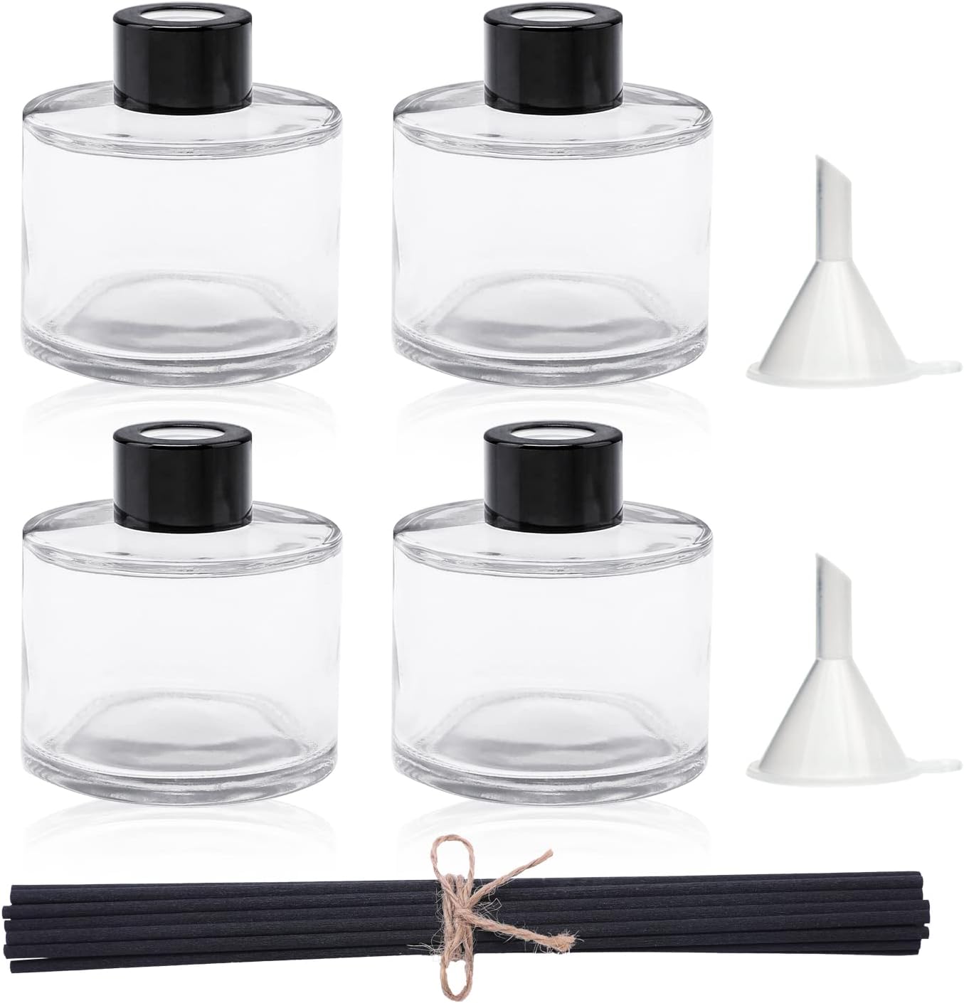 Agidea 4PCS Fragrance Glass Diffuser Set with Reeds and Funnels