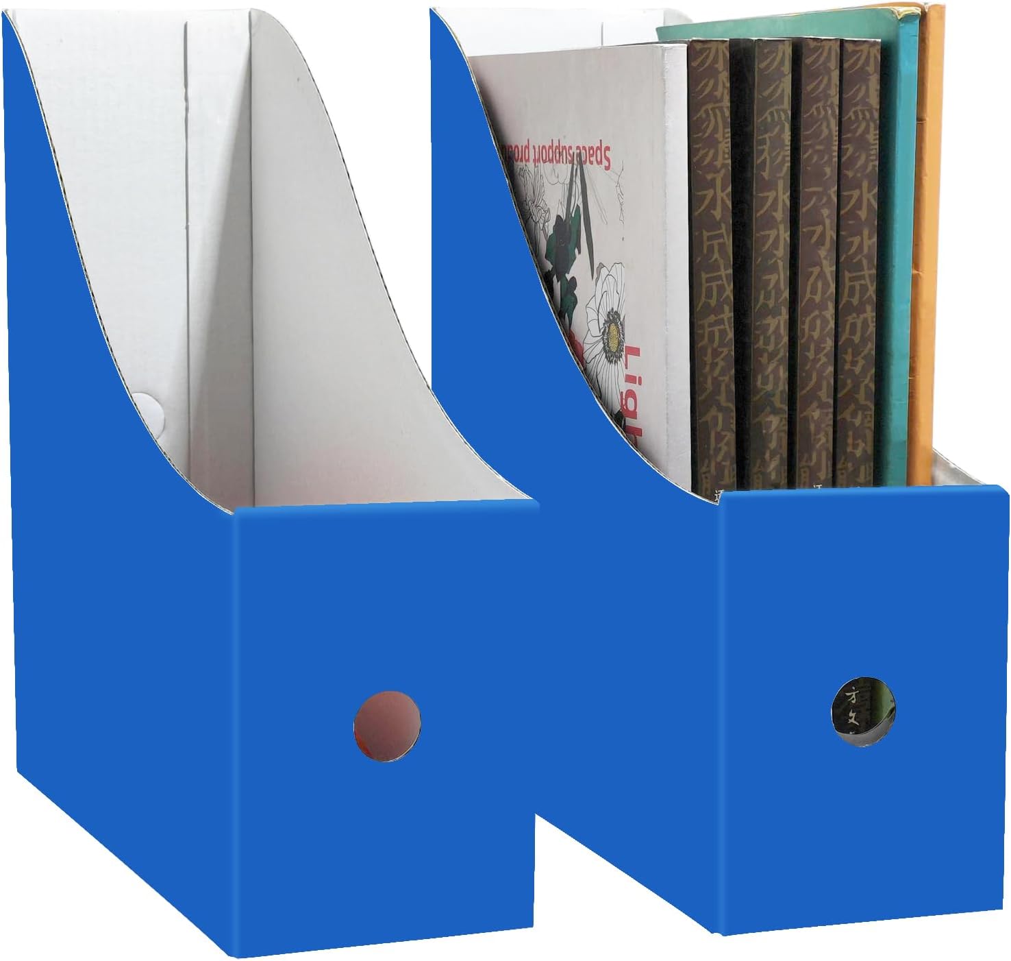 Limitliho 2 Pack Cardboard Magazine File Holder for Desktop