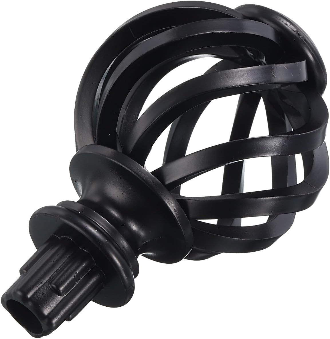 Uxcell Curtain Rod Finials 2Pcs Black Plastic Ends 19mm Diameter